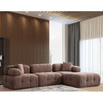 Colțar modular dreapta Doblo Cappuccino 315x210x80 cm