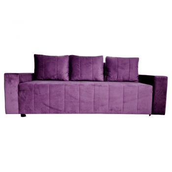 Canapea Extensibila Lambert, 240x80x75cm, 3 locuri, Amore 45 Dark Violet, Glasspandoor