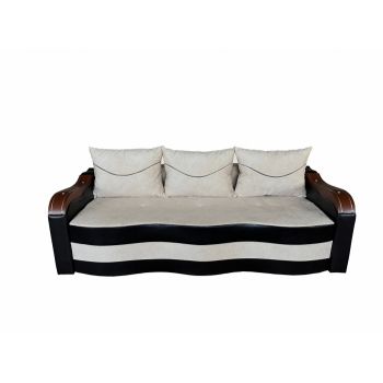 Canapea Extensibila Simona 225x74x100 cm, Crem, Negru