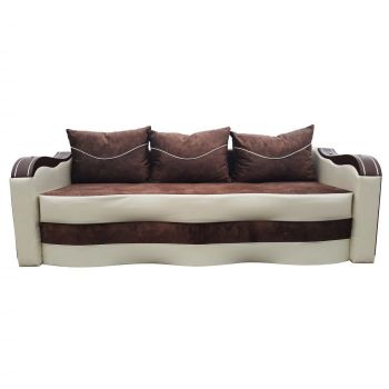 Canapea Extensibila Simona 225x74x100 cm, Maro, Crem