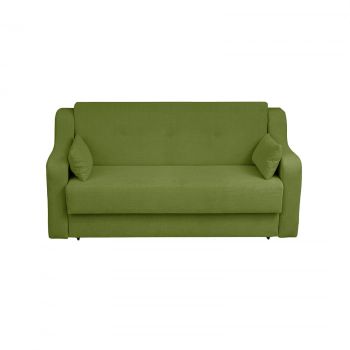 Canapea GINA XL II extensibila, 3 locuri, cu arcuri si lada depozitare, verde deschis, 190x100x95 cm