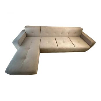 Colțar Fix Fredie, 200x180x75cm, 5 locuri, Amore 25 Beige, în formă de 