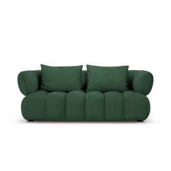 Canapea 2 locuri, Reese-192, Micadoni Home, 200x100x84 cm, catifea structurata, verde