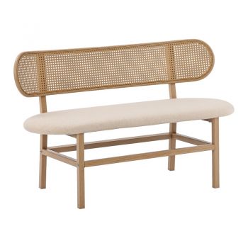 Canapea dublă Enrico PE rattan PU metal 121x51x75