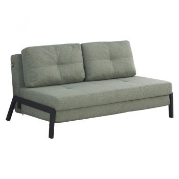 Canapea extensibila Hafrene stofa verde deschis 151x94x71 cm