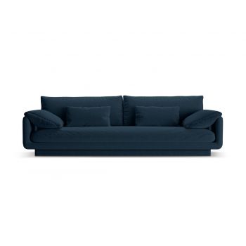 Canapea 4 locuri, Torino-211, Micadoni Home, 250x103x83 cm, tesatura structurata chenille, albastru navy