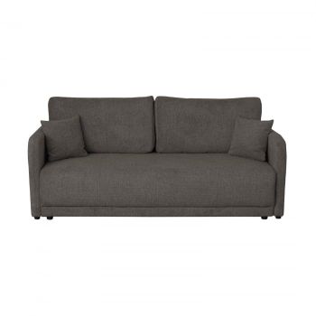 Canapea BERNA S extensibila, 3 locuri, cu arcuri si lada depozitare, gri inchis, 210x110x93 cm Canapea BERNA S extensibila, 3 locuri, cu arcuri si lada depozitare, gri inchis, 210x110x93 cm