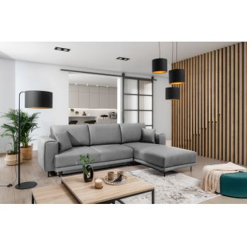 Coltar extensibil dreapta 4 locuri ELTAP, RT-04NU, Dalia, 289x190x95 cm, lemn/poliester, gri Coltar extensibil dreapta 4 locuri ELTAP, RT-04NU, Dalia, 289x190x95 cm, lemn/poliester, gri