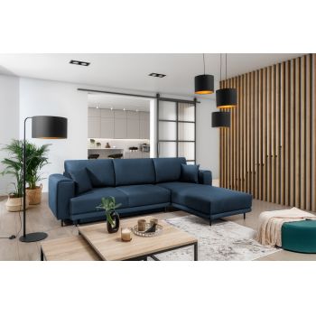 Coltar extensibil dreapta 4 locuri ELTAP, RT-40NU, Dalia, 289x190x95 cm, lemn/poliester, albastru inchis Coltar extensibil dreapta 4 locuri ELTAP, RT-40NU, Dalia, 289x190x95 cm, lemn/poliester, albastru inchis