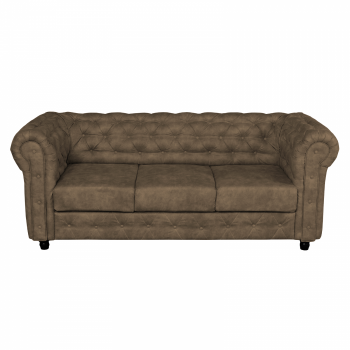 Canapea CHESTERFIELD extensibila, 3 locuri, cu arcuri, maro deschis, 205x90x80 cm Canapea CHESTERFIELD extensibila, 3 locuri, cu arcuri, maro deschis, 205x90x80 cm