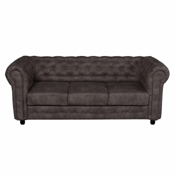 Canapea CHESTERFIELD extensibila, 3 locuri, cu arcuri, maro inchis, 205x90x80 cm Canapea CHESTERFIELD extensibila, 3 locuri, cu arcuri, maro inchis, 205x90x80 cm