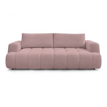 Canapea roz extensibilă/cu spațiu de depozitare 251 cm Fuji – Bobochic Paris Canapea roz extensibilă/cu spațiu de depozitare 251 cm Fuji – Bobochic Paris