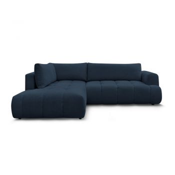 Colțar albastru închis extensibil/cu spațiu de depozitare (cu colț pe partea stângă/în formă de ”L”) Fuji – Bobochic Paris Colțar albastru închis extensibil/cu spațiu de depozitare (cu colț pe partea stângă/în formă de ”L”) Fuji – Bobochic Paris