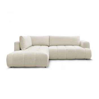 Colțar bej extensibil/cu spațiu de depozitare (cu colț pe partea stângă/în formă de ”L”) Fuji – Bobochic Paris Colțar bej extensibil/cu spațiu de depozitare (cu colț pe partea stângă/în formă de ”L”) Fuji – Bobochic Paris