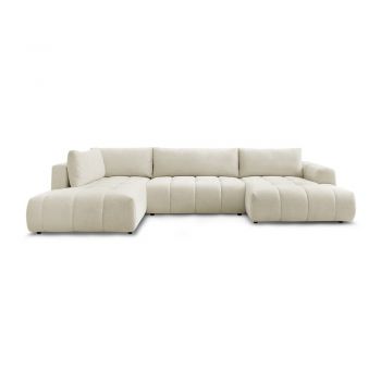 Colțar bej extensibil/cu spațiu de depozitare (cu colț pe partea stângă/în formă de Colțar bej extensibil/cu spațiu de depozitare (cu colț pe partea stângă/în formă de