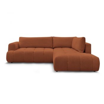 Colțar cărămiziu extensibil/cu spațiu de depozitare (cu colț pe partea dreaptă/în formă de ”L”) Fuji – Bobochic Paris Colțar cărămiziu extensibil/cu spațiu de depozitare (cu colț pe partea dreaptă/în formă de ”L”) Fuji – Bobochic Paris