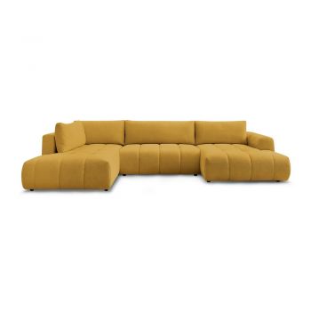 Colțar galben muștar extensibil/cu spațiu de depozitare (cu colț pe partea stângă/în formă de Colțar galben muștar extensibil/cu spațiu de depozitare (cu colț pe partea stângă/în formă de