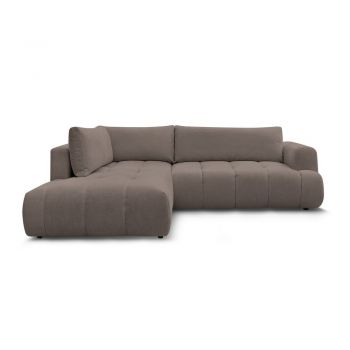 Colțar taupe extensibil/cu spațiu de depozitare (cu colț pe partea stângă/în formă de ”L”) Fuji – Bobochic Paris Colțar taupe extensibil/cu spațiu de depozitare (cu colț pe partea stângă/în formă de ”L”) Fuji – Bobochic Paris
