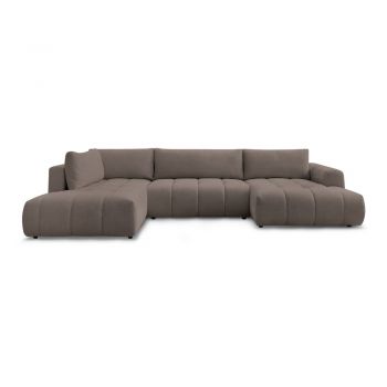 Colțar taupe extensibil/cu spațiu de depozitare (cu colț pe partea stângă/în formă de Colțar taupe extensibil/cu spațiu de depozitare (cu colț pe partea stângă/în formă de