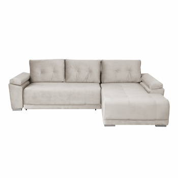 Coltar MODENA I extensibil, cu arcuri si lada depozitare, colt dreapta, bej deschis, 282x205x92 cm Coltar MODENA I extensibil, cu arcuri si lada depozitare, colt dreapta, bej deschis, 282x205x92 cm