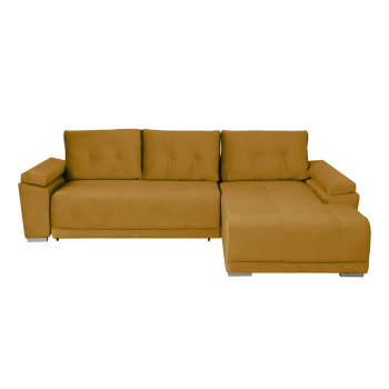 Coltar MODENA I extensibil, cu arcuri si lada depozitare, colt dreapta, galben, 282x205x92 cm Coltar MODENA I extensibil, cu arcuri si lada depozitare, colt dreapta, galben, 282x205x92 cm