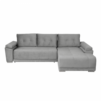 Coltar MODENA I extensibil, cu arcuri si lada depozitare, colt dreapta, gri deschis, 282x205x92 cm Coltar MODENA I extensibil, cu arcuri si lada depozitare, colt dreapta, gri deschis, 282x205x92 cm