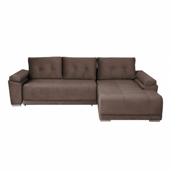 Coltar MODENA I extensibil, cu arcuri si lada depozitare, colt dreapta, maro, 282x205x92 cm Coltar MODENA I extensibil, cu arcuri si lada depozitare, colt dreapta, maro, 282x205x92 cm