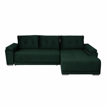 Coltar MODENA I extensibil, cu arcuri si lada depozitare, colt dreapta, verde smarald, 282x205x92 cm Coltar MODENA I extensibil, cu arcuri si lada depozitare, colt dreapta, verde smarald, 282x205x92 cm