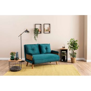 Canapea extensibilă cu 2 locuri, Futon, 859FTN2719, Metal , Verde petrol Canapea extensibilă cu 2 locuri, Futon, 859FTN2719, Metal , Verde petrol