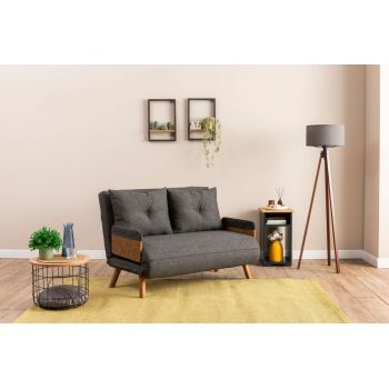 Canapea extensibilă cu 2 locuri, Futon, 859FTN2724, Metal , Gri inchis Canapea extensibilă cu 2 locuri, Futon, 859FTN2724, Metal , Gri inchis