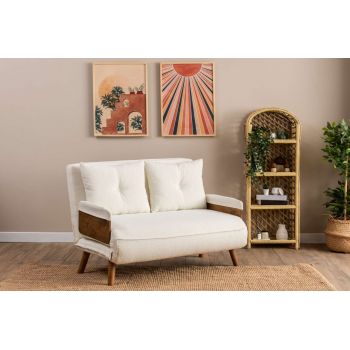 Canapea extensibilă cu 2 locuri, Futon, 859FTN2726, Metal , Alb Canapea extensibilă cu 2 locuri, Futon, 859FTN2726, Metal , Alb