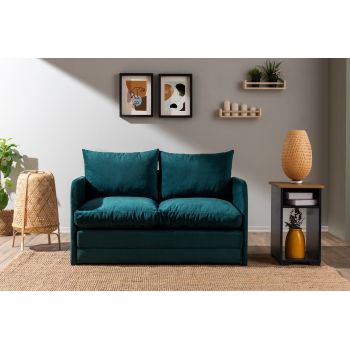 Canapea extensibilă cu 2 locuri, Futon, 859FTN2871, Metal , Verde petrol Canapea extensibilă cu 2 locuri, Futon, 859FTN2871, Metal , Verde petrol