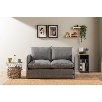 Canapea extensibilă cu 2 locuri, Futon, 859FTN2874, Metal , Gri deschis Canapea extensibilă cu 2 locuri, Futon, 859FTN2874, Metal , Gri deschis