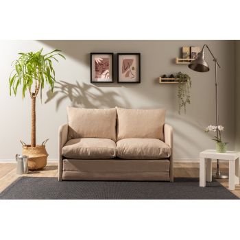Canapea extensibilă cu 2 locuri, Futon, 859FTN2877, Metal , Bej Canapea extensibilă cu 2 locuri, Futon, 859FTN2877, Metal , Bej