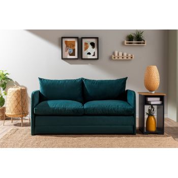 Canapea extensibilă cu 2 locuri, Futon, 859FTN2885, Metal , Verde petrol Canapea extensibilă cu 2 locuri, Futon, 859FTN2885, Metal , Verde petrol