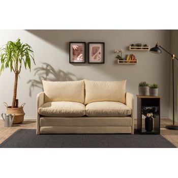 Canapea extensibilă cu 2 locuri, Futon, 859FTN2886, Metal , Crem Canapea extensibilă cu 2 locuri, Futon, 859FTN2886, Metal , Crem