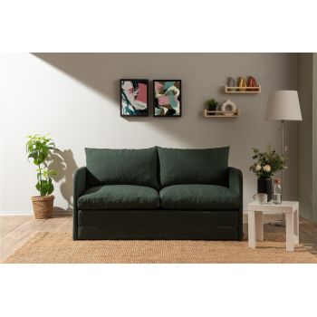 Canapea extensibilă cu 2 locuri, Futon, 859FTN2890, Metal , Verde Canapea extensibilă cu 2 locuri, Futon, 859FTN2890, Metal , Verde