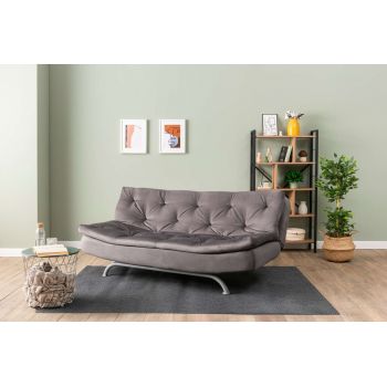 Canapea extensibila cu 3 locuri, Futon, 859FTN2892, Metal , Gri Canapea extensibila cu 3 locuri, Futon, 859FTN2892, Metal , Gri