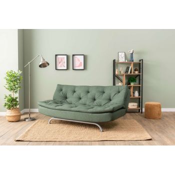 Canapea extensibila cu 3 locuri, Futon, 859FTN2895, Metal , Verde Canapea extensibila cu 3 locuri, Futon, 859FTN2895, Metal , Verde