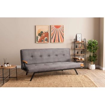 Canapea extensibila cu 3 locuri, Futon, 859FTN2903, Metal , Gri Canapea extensibila cu 3 locuri, Futon, 859FTN2903, Metal , Gri