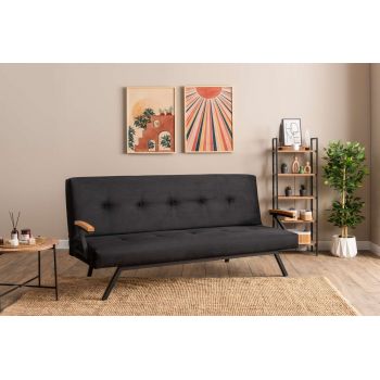 Canapea extensibila cu 3 locuri, Futon, 859FTN2904, Metal , Negru Canapea extensibila cu 3 locuri, Futon, 859FTN2904, Metal , Negru