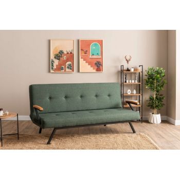 Canapea extensibila cu 3 locuri, Futon, 859FTN2908, Metal , Verde Canapea extensibila cu 3 locuri, Futon, 859FTN2908, Metal , Verde