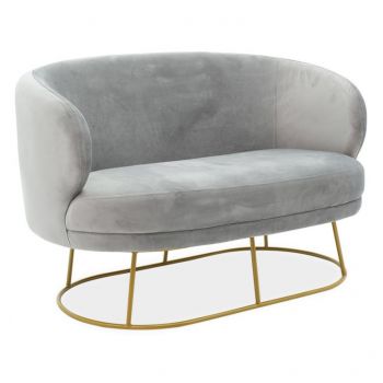 Canapea Gloria 2 Locuri Gri 132x82x83 cm Canapea Gloria 2 Locuri Gri 132x82x83 cm