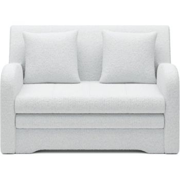 Canapea albă extensibilă/cu spațiu de depozitare cu tapițerie din țesătură bouclé 130 cm Ario – ELTAP Canapea albă extensibilă/cu spațiu de depozitare cu tapițerie din țesătură bouclé 130 cm Ario – ELTAP