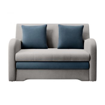 Canapea albastră/gri deschis extensibilă cu tapițerie din catifea 130 cm Ario – ELTAP Canapea albastră/gri deschis extensibilă cu tapițerie din catifea 130 cm Ario – ELTAP
