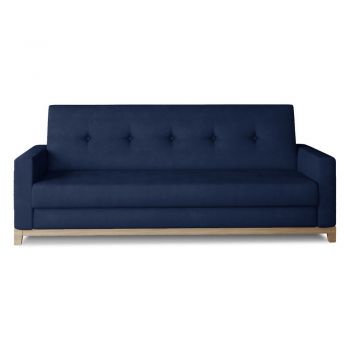 Canapea albastru-închis extensibilă/cu spațiu de depozitare cu tapițerie din catifea 216 cm Selene – ELTAP Canapea albastru-închis extensibilă/cu spațiu de depozitare cu tapițerie din catifea 216 cm Selene – ELTAP