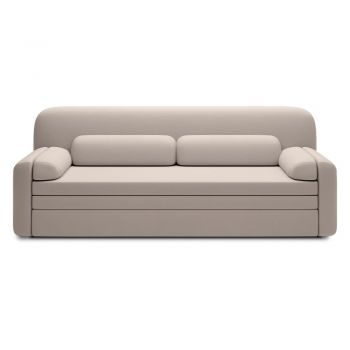 Canapea bej extensibilă/cu spațiu de depozitare cu tapițerie din catifea 236 cm Elioss – ELTAP Canapea bej extensibilă/cu spațiu de depozitare cu tapițerie din catifea 236 cm Elioss – ELTAP