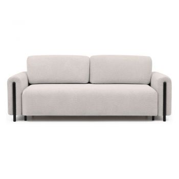 Canapea bej extensibilă/cu spațiu de depozitare cu tapițerie din țesătură bouclé 244 cm Arcadova – ELTAP Canapea bej extensibilă/cu spațiu de depozitare cu tapițerie din țesătură bouclé 244 cm Arcadova – ELTAP