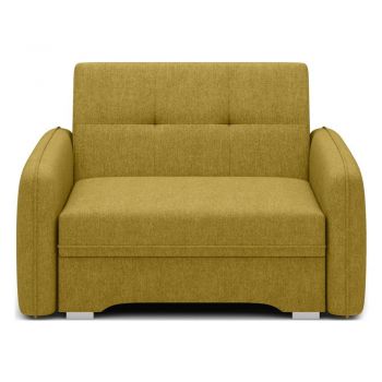 Canapea galbenă extensibilă/cu spațiu de depozitare cu tapițerie din chenille 102 cm Laine – ELTAP Canapea galbenă extensibilă/cu spațiu de depozitare cu tapițerie din chenille 102 cm Laine – ELTAP