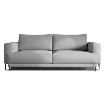 Canapea gri deschis extensibilă/cu spațiu de depozitare cu tapițerie din catifea 260 cm Dalia – ELTAP Canapea gri deschis extensibilă/cu spațiu de depozitare cu tapițerie din catifea 260 cm Dalia – ELTAP
